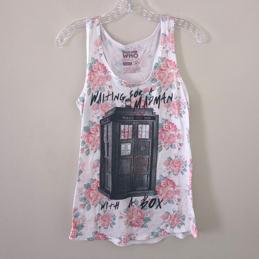 Floral Doctor Who Tardis Tank
